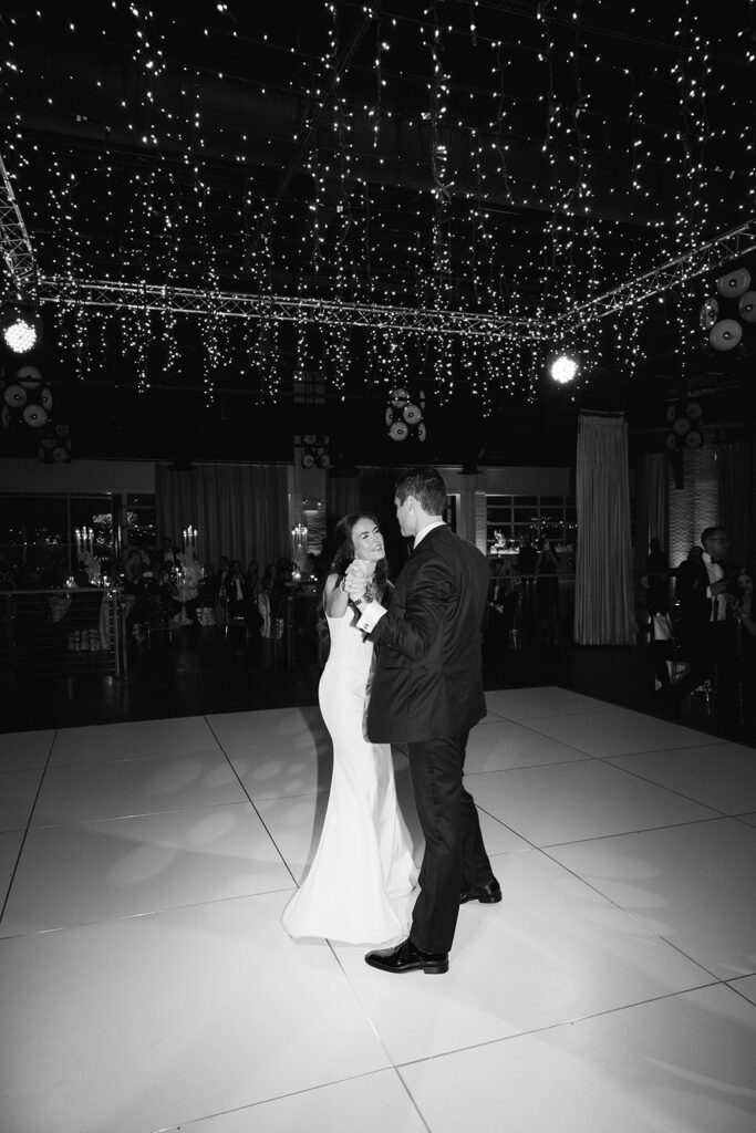 Disco-themed party with performers dancing.